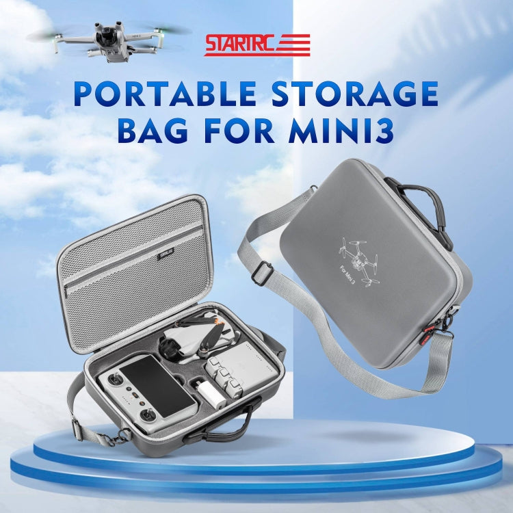 STARTRC Shoulder Storage Bag Handbag for DJI Mini 3 / RC with Screen (Grey)