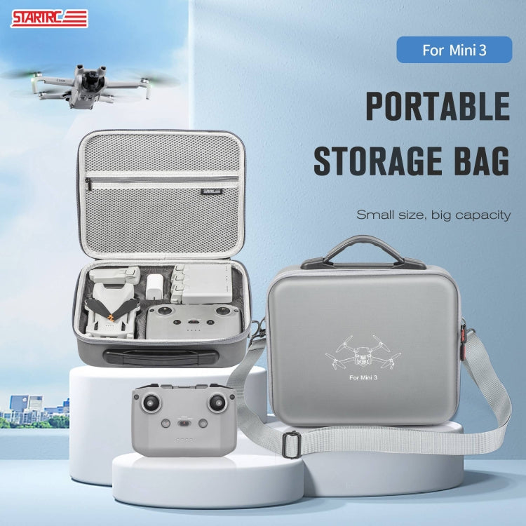 STARTRC Shoulder Storage Bag Handbag for DJI Mini 3 / RC-N1 (Grey)