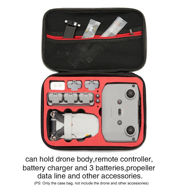 DJI Mini 2 SE Grey Shockproof Hard Case Storage Bag (Red, 21.5 x 29.5 x 10cm)
