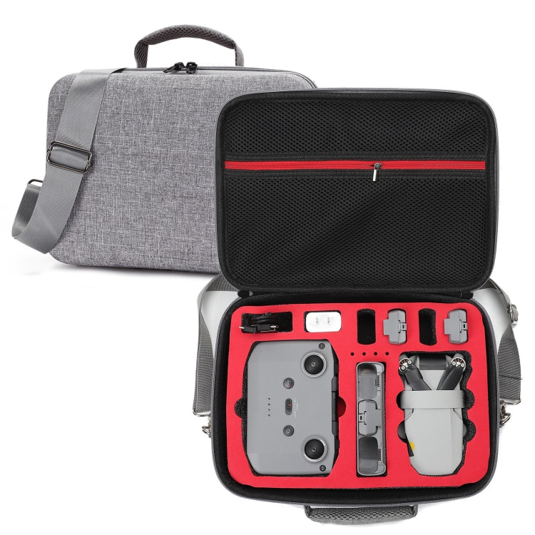 Grey Compact Shockproof Carrying Case for DJI Mini 2 SE with Shoulder Strap (Red, 29 x 19.5 x 12.5cm)