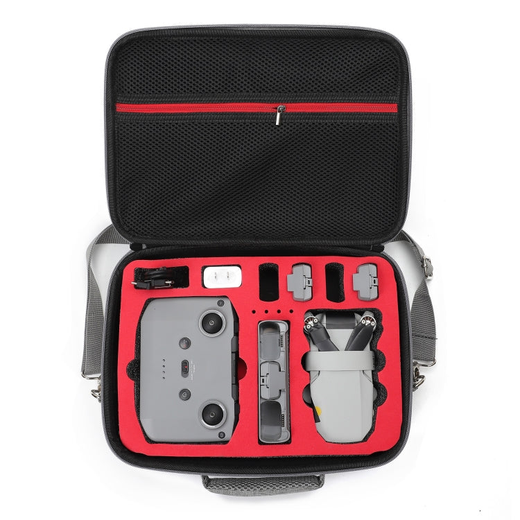Grey Compact Shockproof Carrying Case for DJI Mini 2 SE with Shoulder Strap (Red, 29 x 19.5 x 12.5cm)