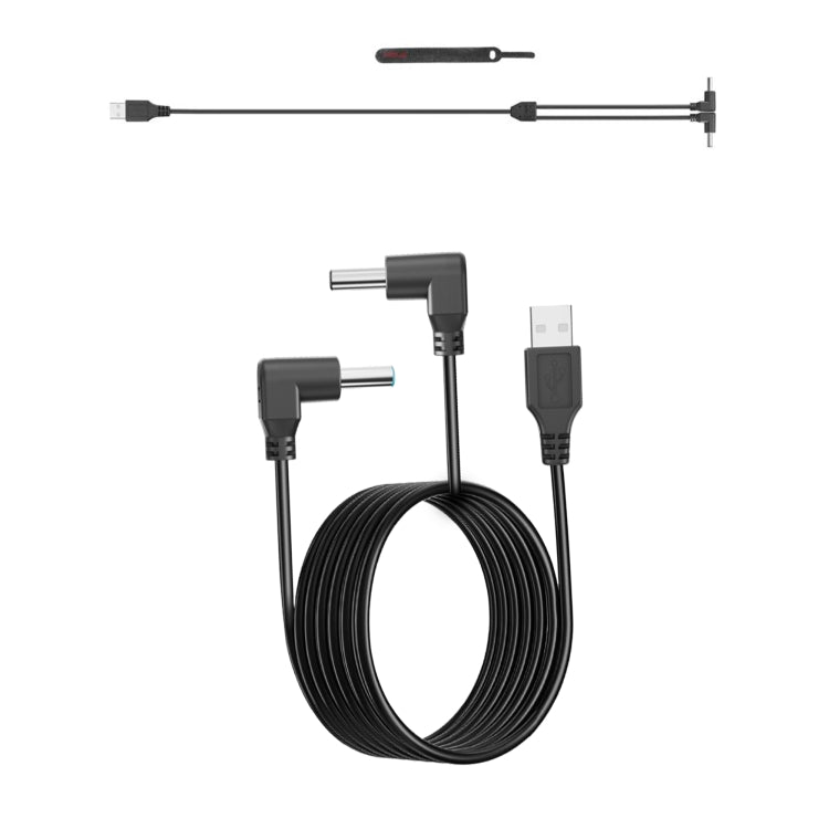 STARTRC Type-C to 2 x DC Power Cable for DJI FPV Goggles/Goggles V2, 1m Length (Black)