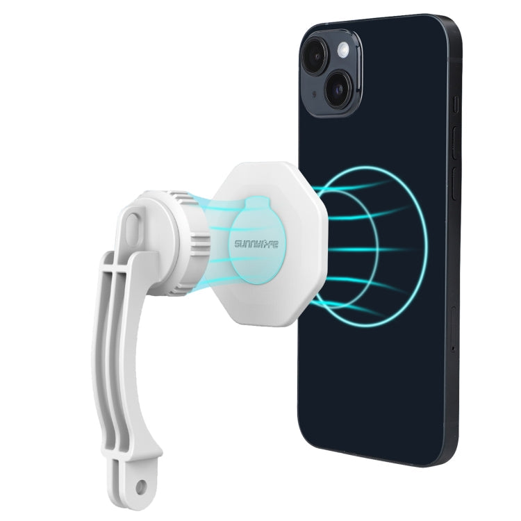 Sunnylife ZJ561 Magsafe Adapter Phone Holder for DJI OM6 / 5 / 4 / 4 SE (White)