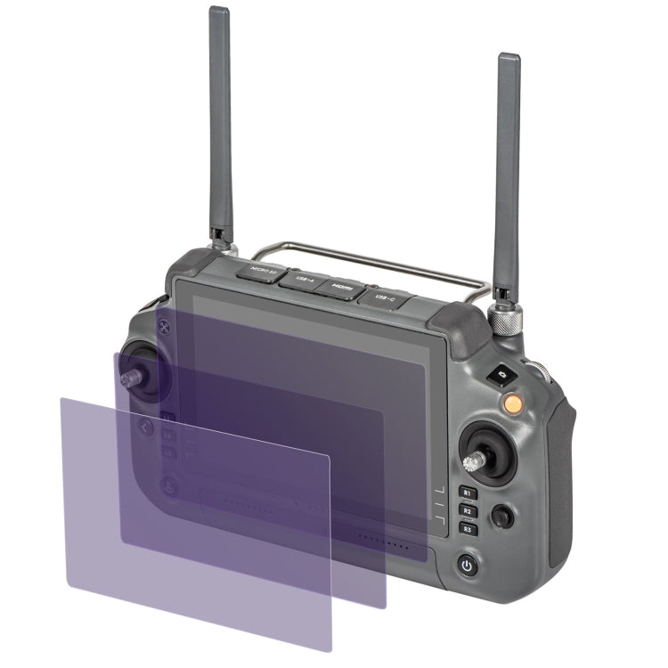 3-Piece Frosted Purple Tempered Glass Screen Protector for DJI RC Plus with Eye Protection