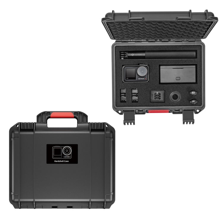 Waterproof PP Full Kit Suitcase Storage Box for DJI Action 4/3 (Black)