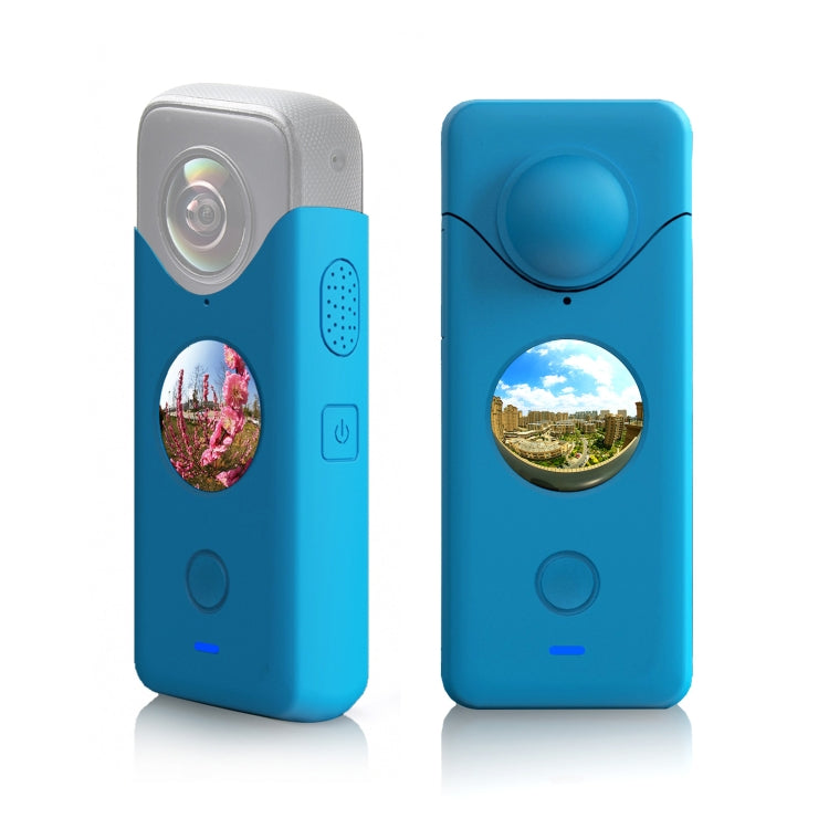 Durable Silicone Protective Case for Insta360 ONE X2 - Blue