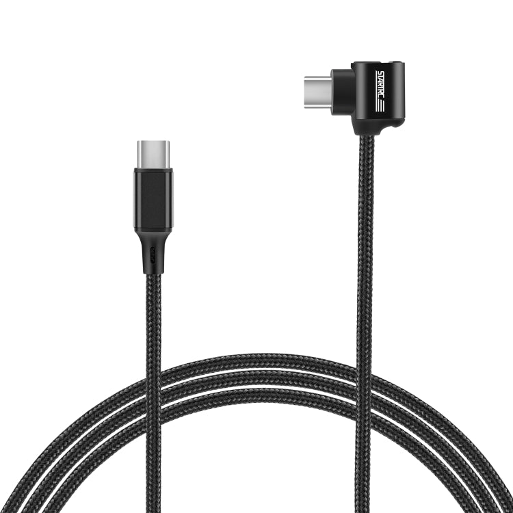 Elbow Dual-way Transmission Data Cable for DJI FPV Goggles, 1.2m Length (Black)