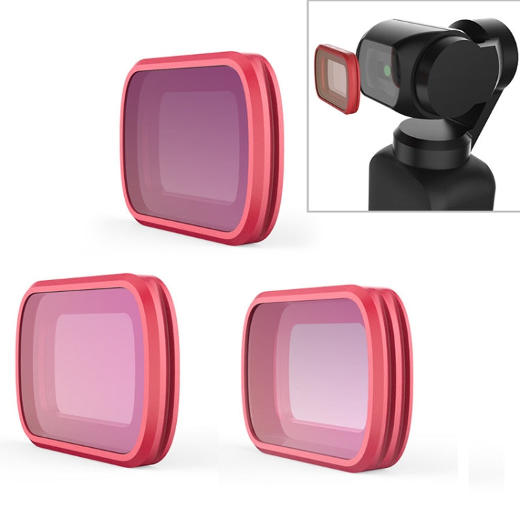 PGYTECH Diving Color Lens Filter Set for DJI Osmo Pocket - 3 Piece ND Filters