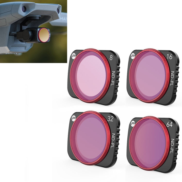 PGYTECH NDPL Lens Filter Set for DJI Mavic Air 2 Drone - 4 Pack
