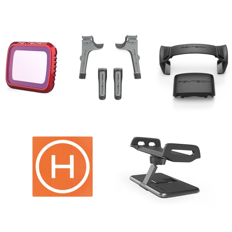 PGYTECH DJI Mavic Air 2 Accessories Combo: Propeller Blade Holder, Landing Gear, UV Filter, and More