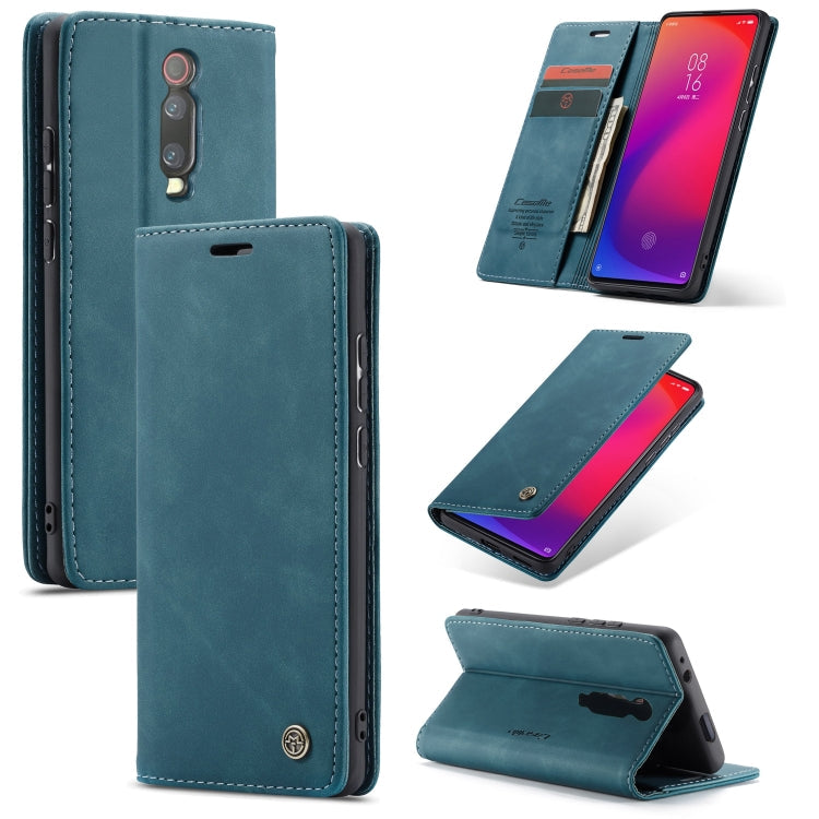 Retro Frosted Leather Case with Flip Stand for Xiaomi Mi 9T Pro / Redmi K20 Pro / Xiaomi Mi 9T / Redmi K20 (Blue)