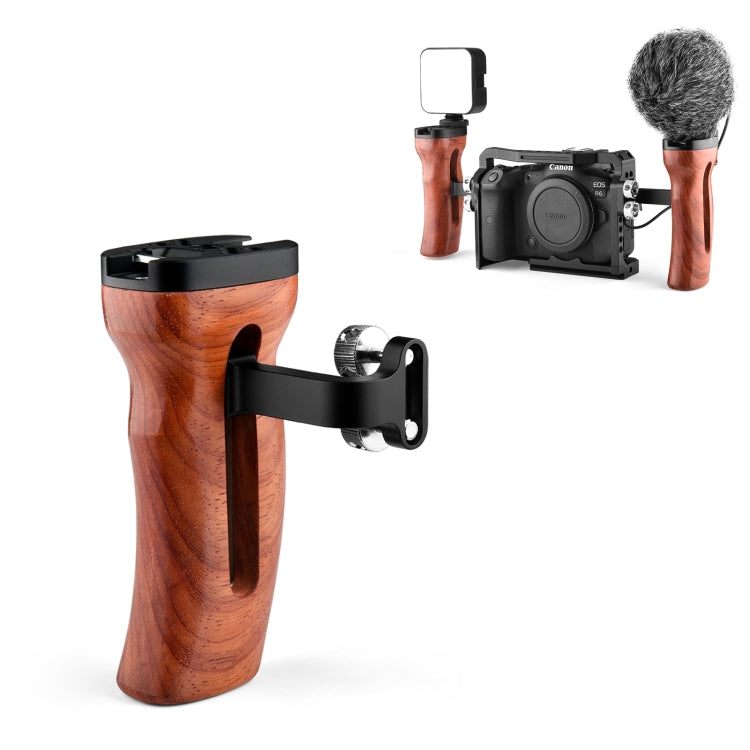 YELANGU A72 Universal Camera Wooden Handle with Adjustable Grip and Accessory Expansion