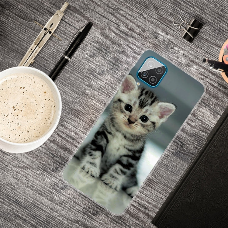 Sitting Cat Design Shockproof Protective Case for Samsung Galaxy A12