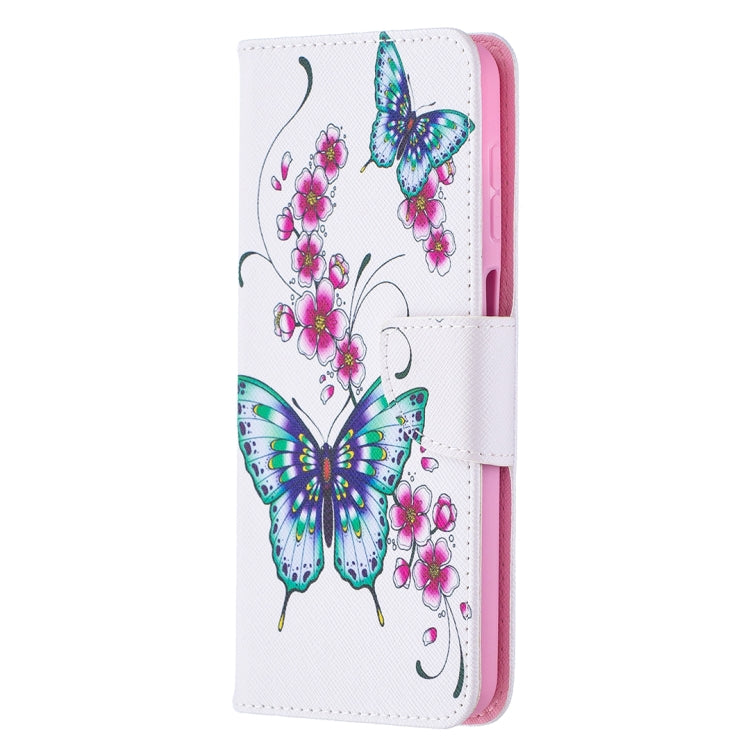 Leather Case with Card Slots for Samsung Galaxy A12(GameObject of Two Butterflies)