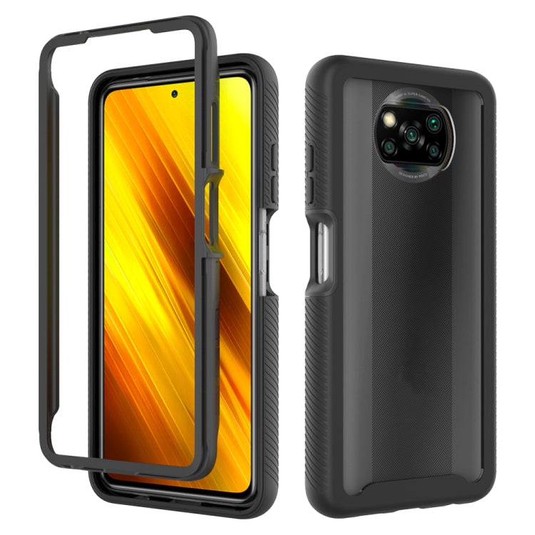 Starry Sky Solid Color Series Shockproof PC + TPU Protective Case for Xiaomi Poco X3 NFC (Black)