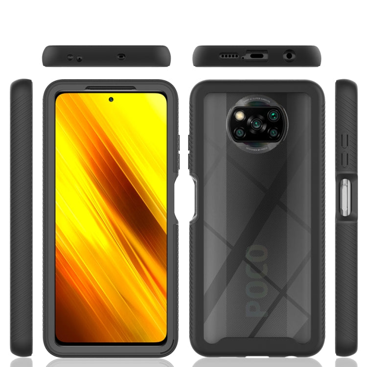 Starry Sky Solid Color Series Shockproof PC + TPU Protective Case for Xiaomi Poco X3 NFC (Black)
