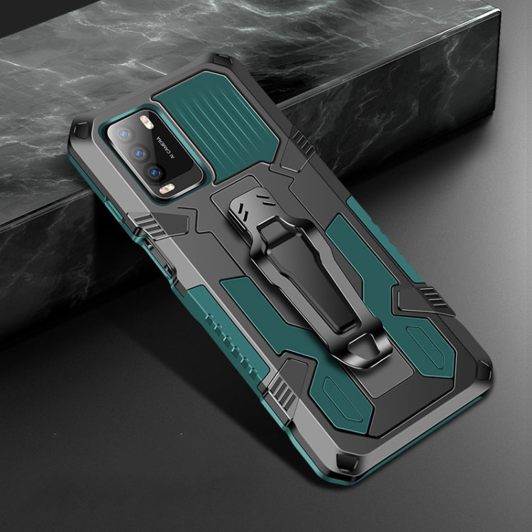 Protective Case for Xiaomi Poco M3 - Army Green Machine Armor Warrior Shockproof PC + TPU Case