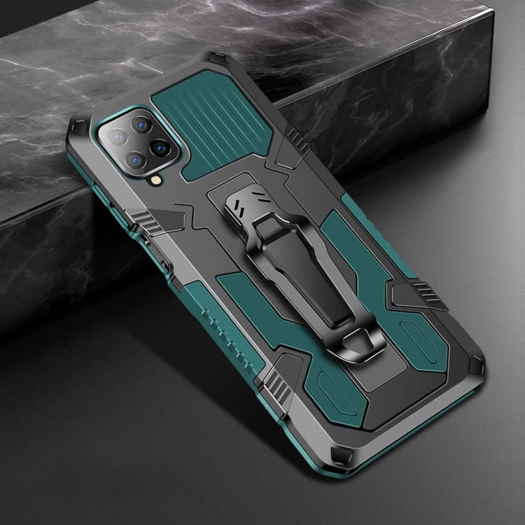 Armor Warrior Shockproof PC + TPU Protective Case for Samsung Galaxy A12 (Army Green)