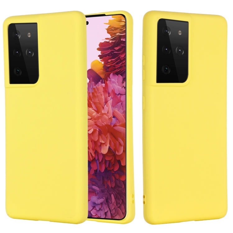 Yellow Shockproof Silicone Case for Samsung Galaxy S21 Ultra 5G
