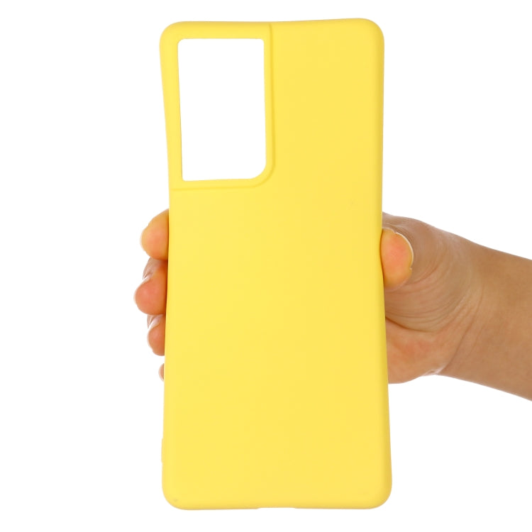 Yellow Shockproof Silicone Case for Samsung Galaxy S21 Ultra 5G