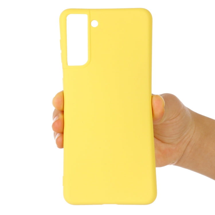 Yellow Shockproof Liquid Silicone Case for Samsung Galaxy S21 5G