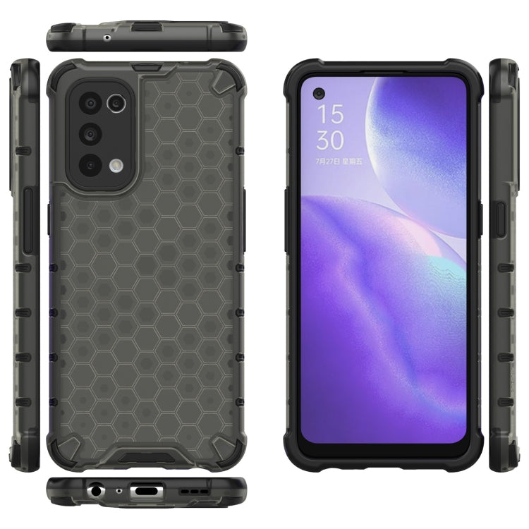 Shockproof Black Honeycomb Case for Oppo Reno5 5G