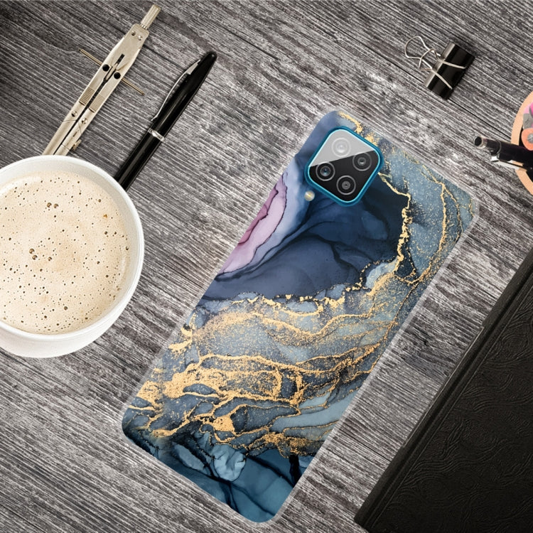 Marble Shockproof TPU Protective Case for Samsung Galaxy A12 - Abstract Gold