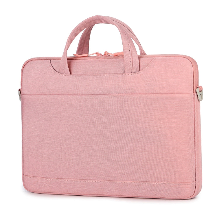 Pink Laptop Shoulder Bag for 13.3-14 Inch Laptops with Multi-function Design