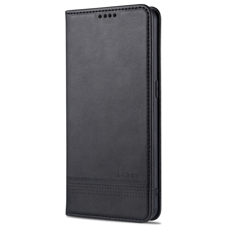 Magnetic Black Leather Case for Oppo Reno5 5G with Card Slots & Wallet