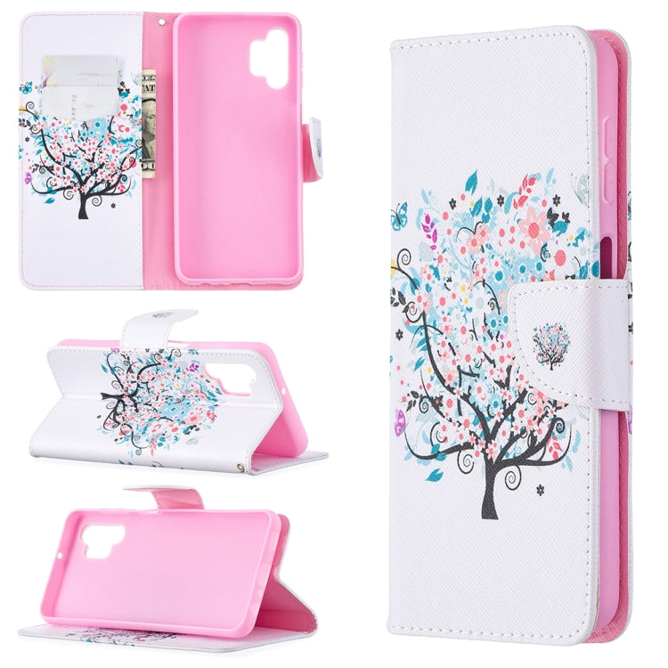 Colorful Tree Patterned Leather Wallet Case for Samsung Galaxy A32 5G