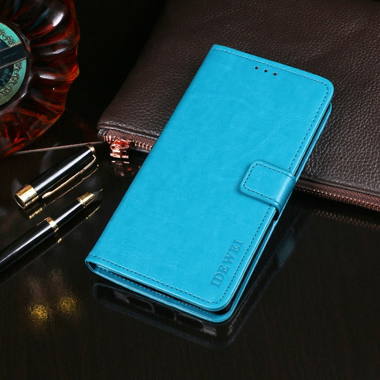 Aesthetic Sky Blue Leather Case with Holder & Card Slots for Xiaomi Redmi Note 9T 5G