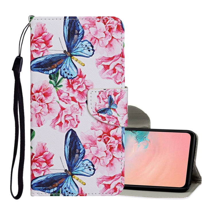 Stylish Dragonfly Flower Design Leather Case for Samsung Galaxy A12