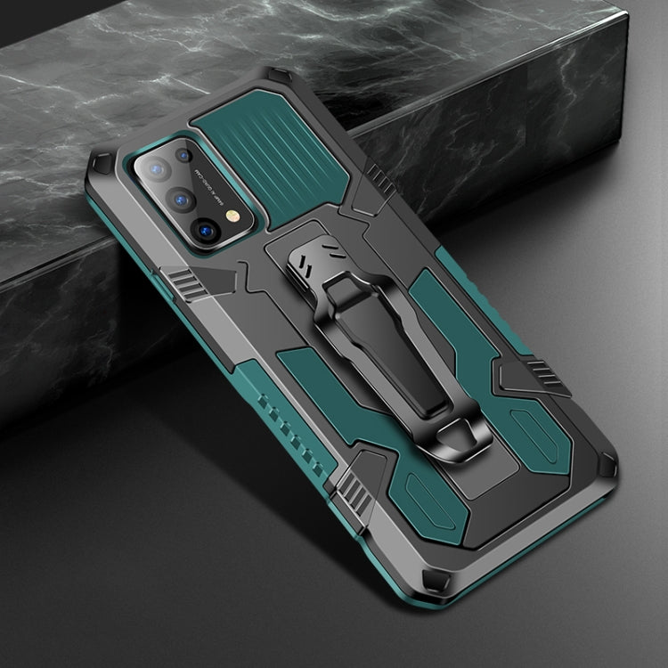 Armor Warrior Shockproof PC + TPU Protective Case for OPPO Reno5 5G (Army Green)