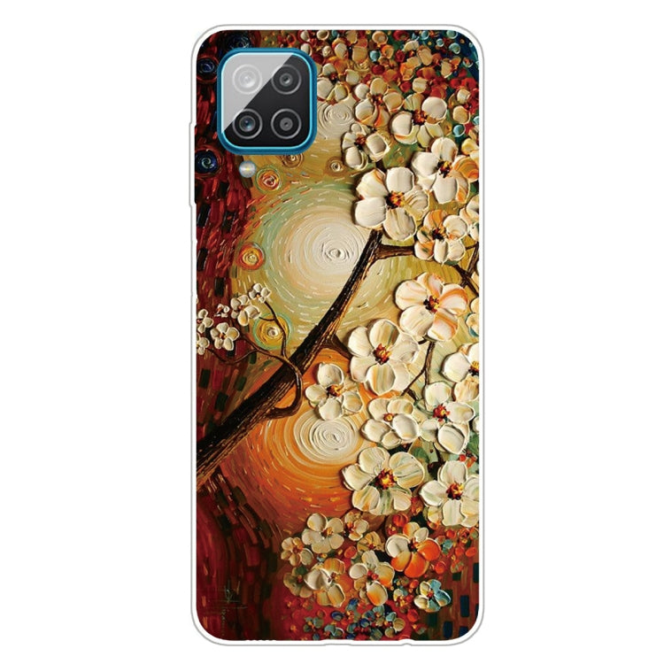 Oil Painting Magnolia Shockproof TPU Case for Samsung Galaxy A12