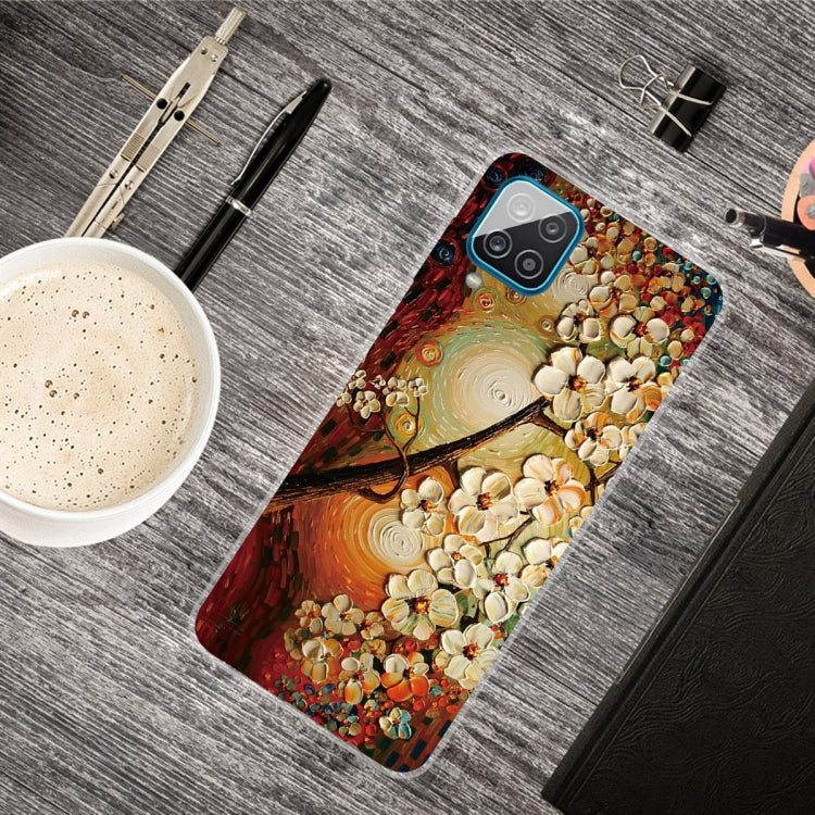 Oil Painting Magnolia Shockproof TPU Case for Samsung Galaxy A12