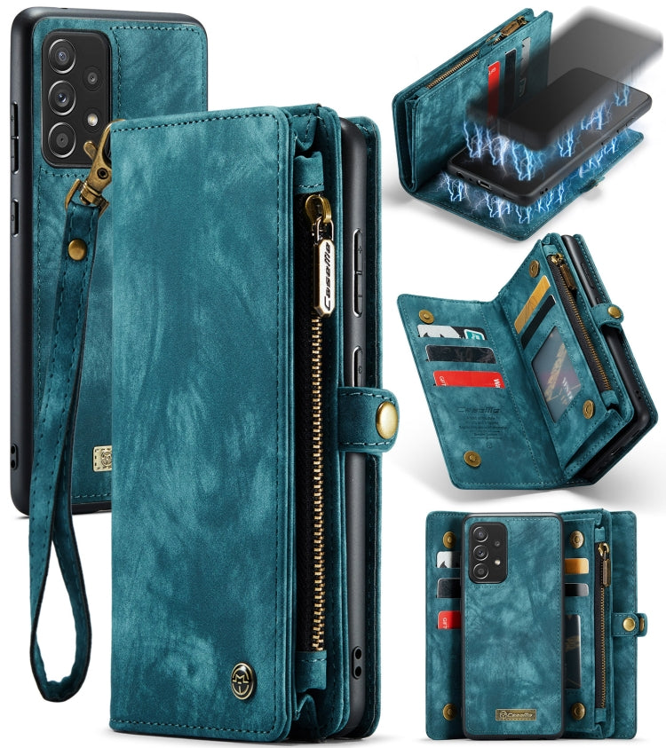 Detachable Multifunctional Horizontal Flip Leather Case for Samsung Galaxy A52 5G/4G - Blue