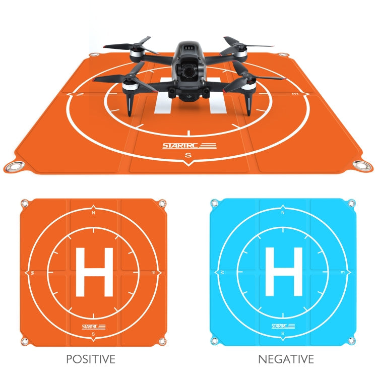 STARTRC 50cm Foldable Drone Landing Pad for Various DJI Drones (Orange+Blue)
