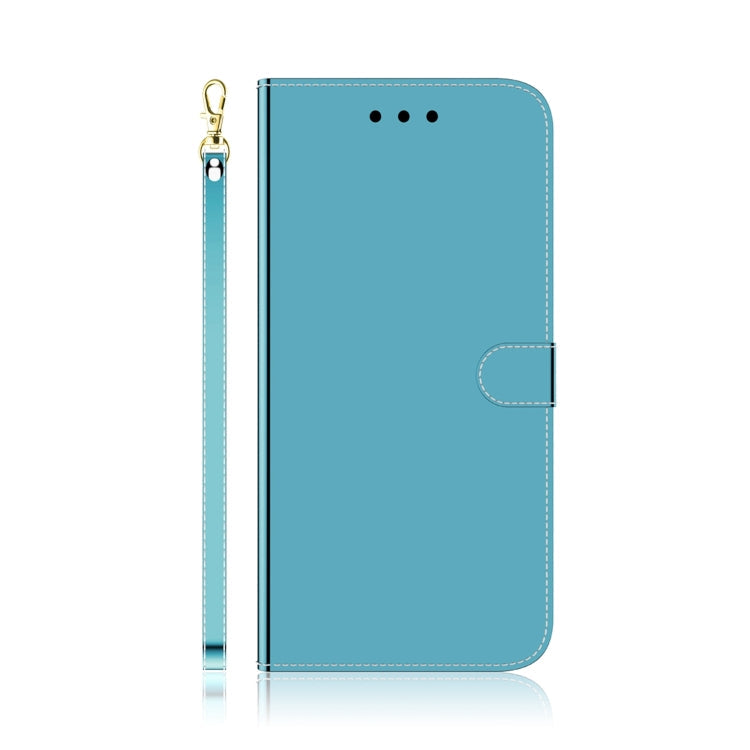 Blue Leather Case with Mirror Surface for Samsung Galaxy A52 5G/4G