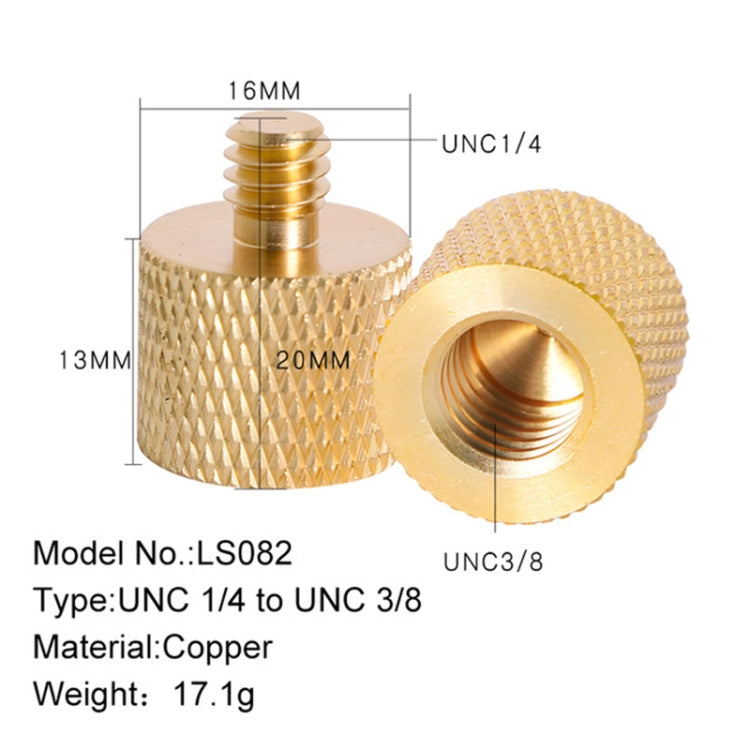 LS082 2-Pack 3/8 Female to 1/4 Male Tripod Conversion Screws