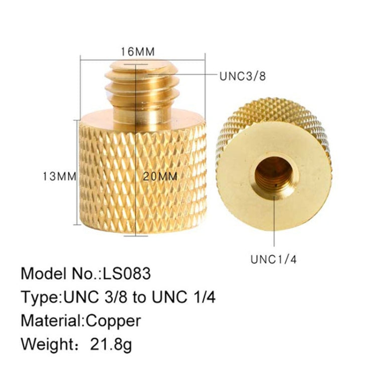 BEXIN LS083 2 PCS 1/4 Female Thread to 3/8 Male Conversion Screws