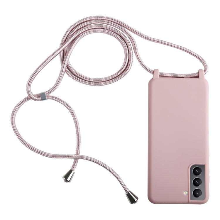 Samsung Galaxy S21+ 5G Rose Gold Candy Colors TPU Protective Case with Lanyard