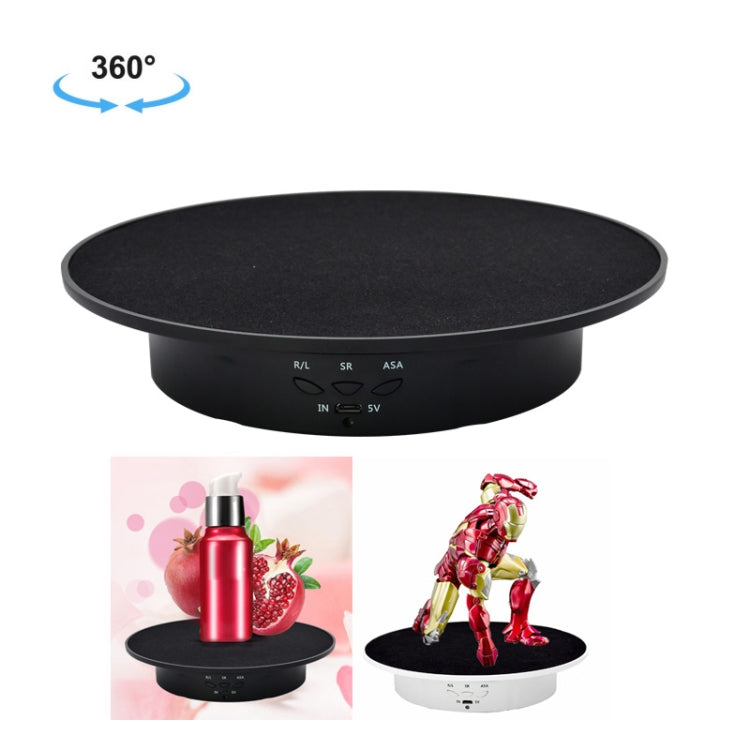 Electric Rotating Turntable Display Stand for Photography and Video Shooting - 20cm, 8kg Load Capacity