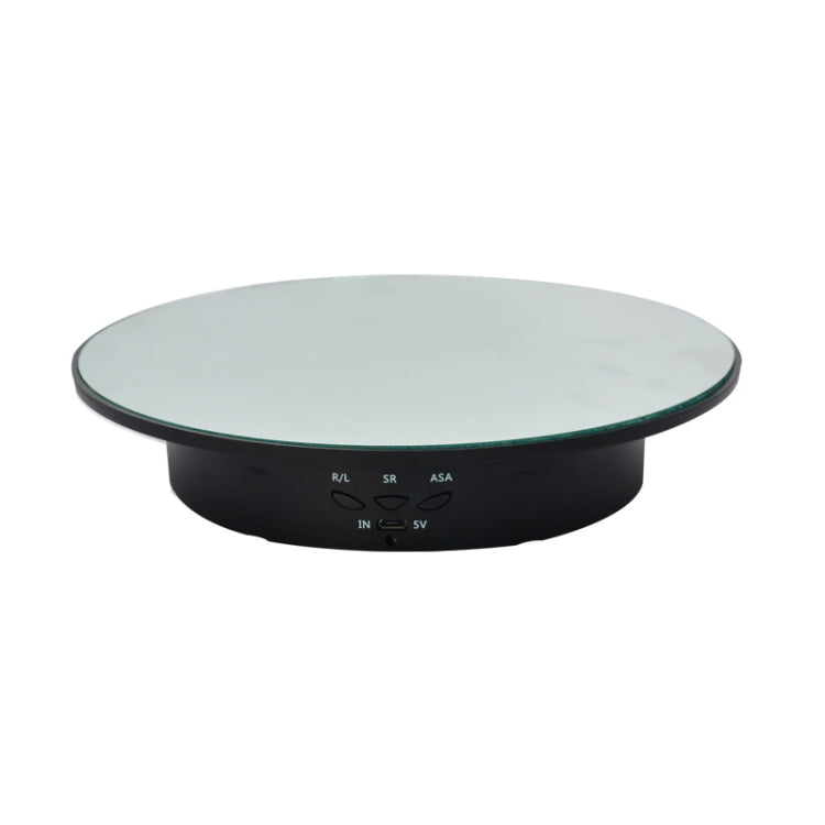 USB Electric Rotating Turntable Display Stand for Photography - Black Mirror