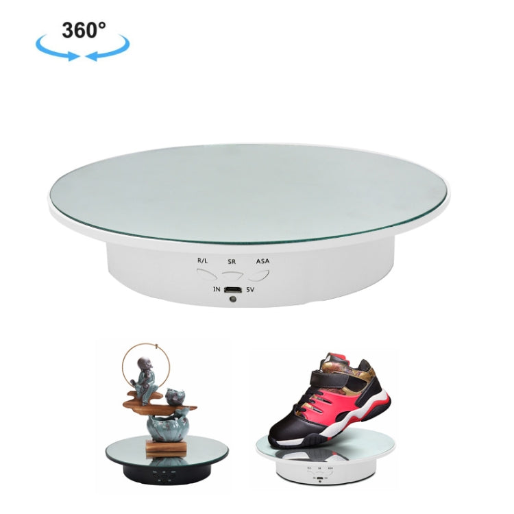 20cm USB Electric Rotating Turntable Display Stand with Remote Control for Photography and Product Display