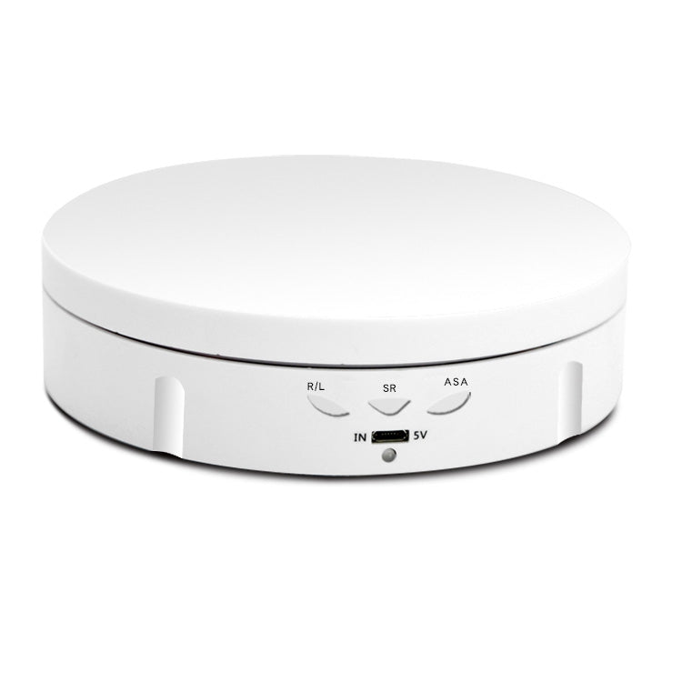 USB Electric Rotating Turntable Display Stand - White (14.6cm)