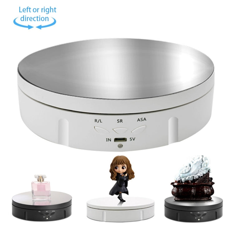 14.6cm USB Electric Rotating Turntable Display Stand for Photography and Video Shooting