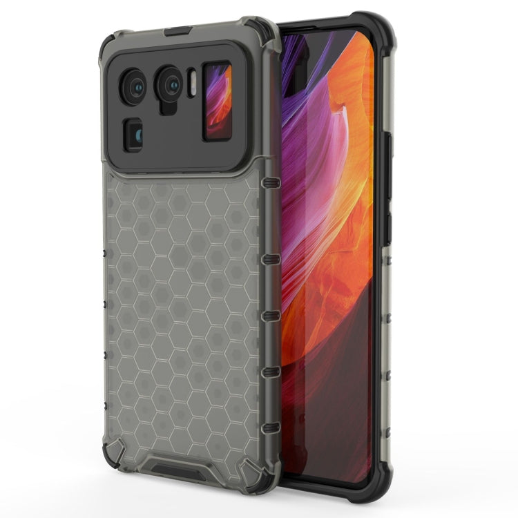 Shockproof Black Honeycomb PC + TPU Case for Xiaomi Mi 11 Ultra