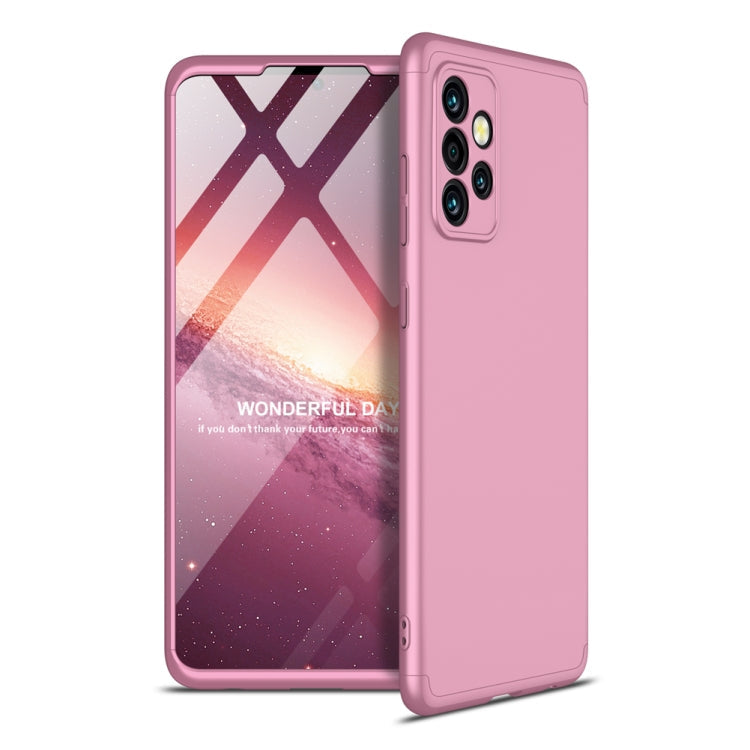 GKK Three Stage Splicing Full Coverage PC Case for Samsung Galaxy A72 5G / 4G - Rose Gold