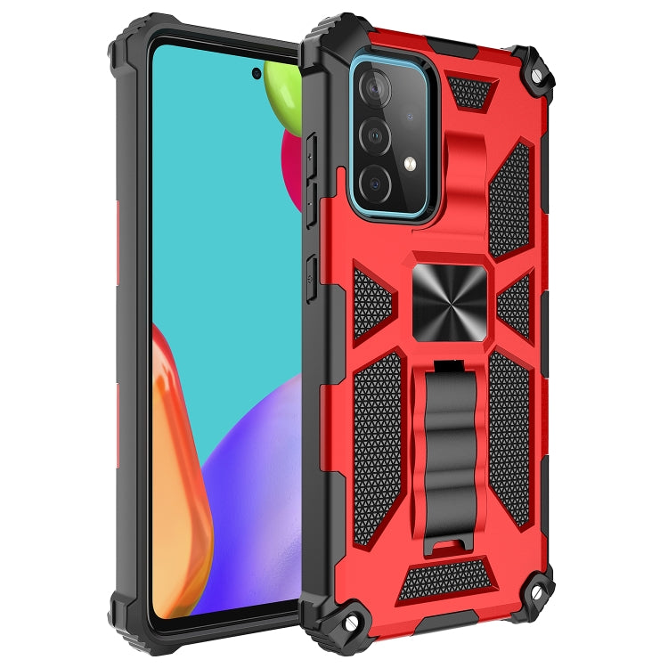Red Shockproof TPU + PC Magnetic Protective Case with Holder for Samsung Galaxy A32 4G