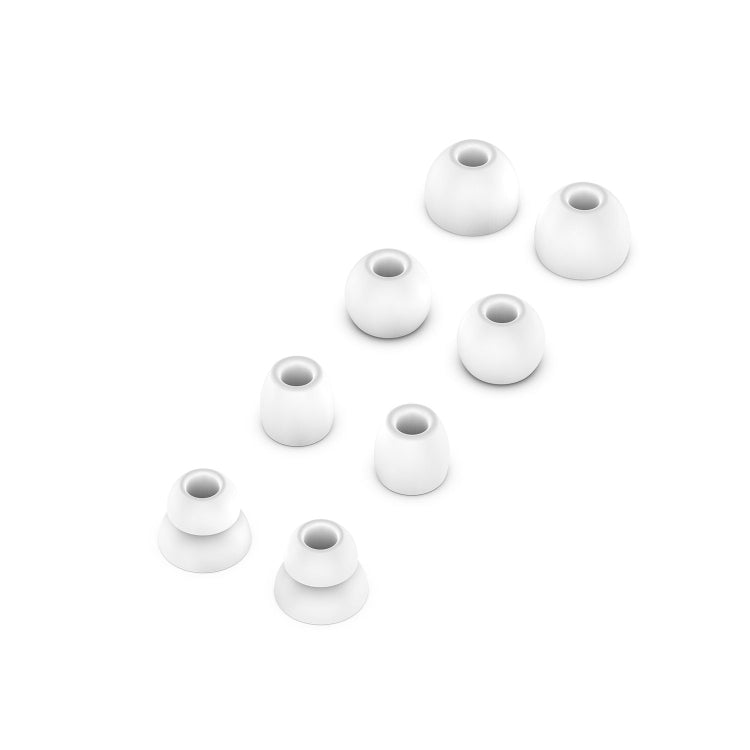 Wireless Earphone Silicone Ear Caps for Huawei FreeBuds 4i / FreeLace Pro / Active Noise Canceling Earphones 3 (4 Pairs, White)